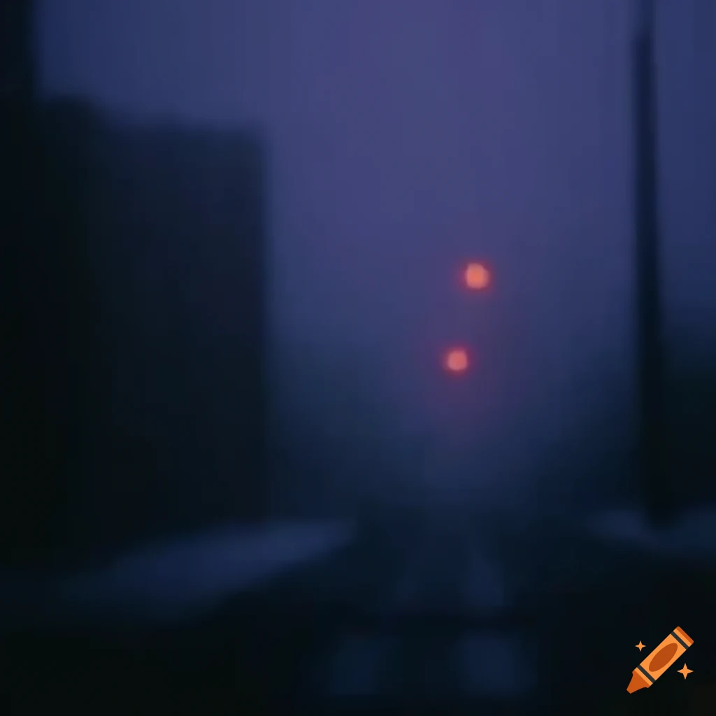 Blurred 90s video screenshot of city highways in new york on a rainy ...