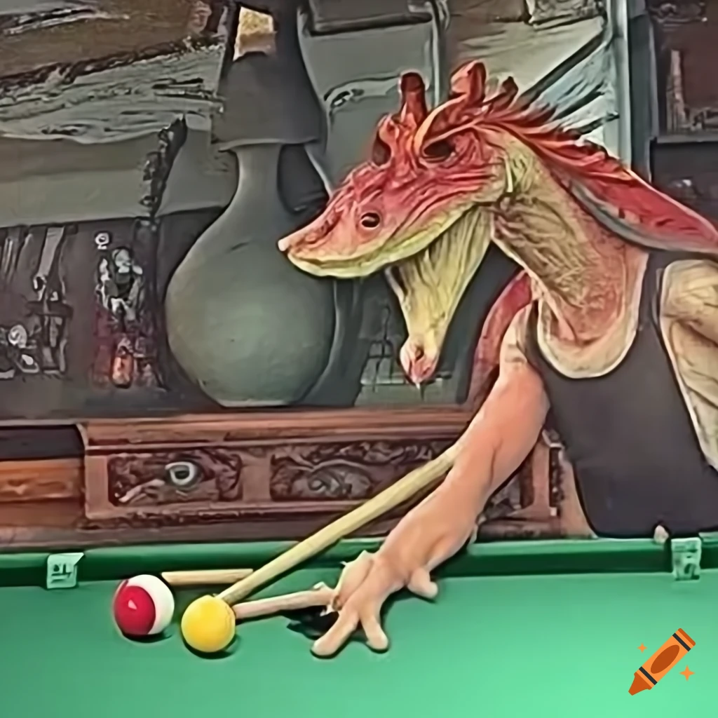 humorous image of Jar Jar Binks playing billiards in a Star Wars mall