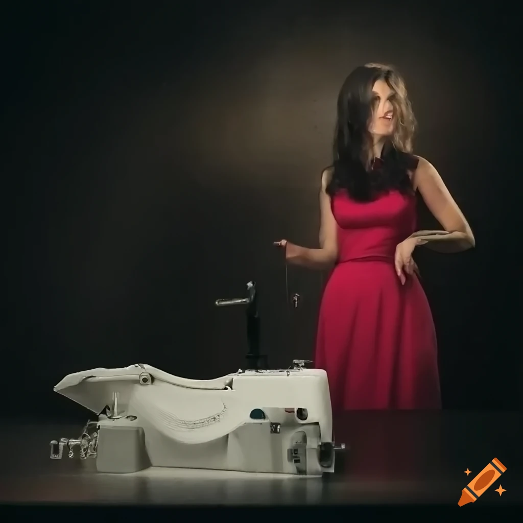 seamstress sewing a dress