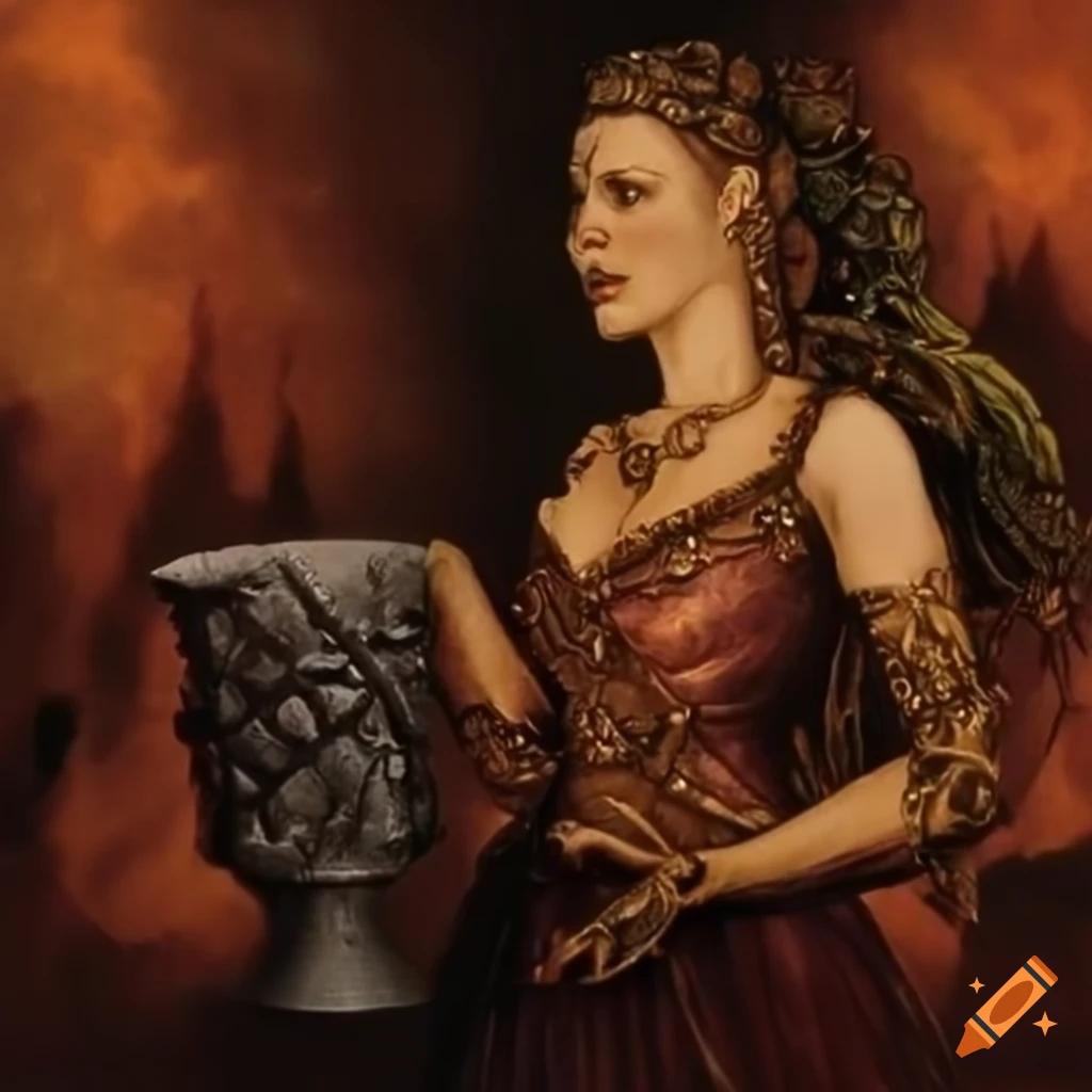 Daughter of cups and son of cups tarot cards on Craiyon