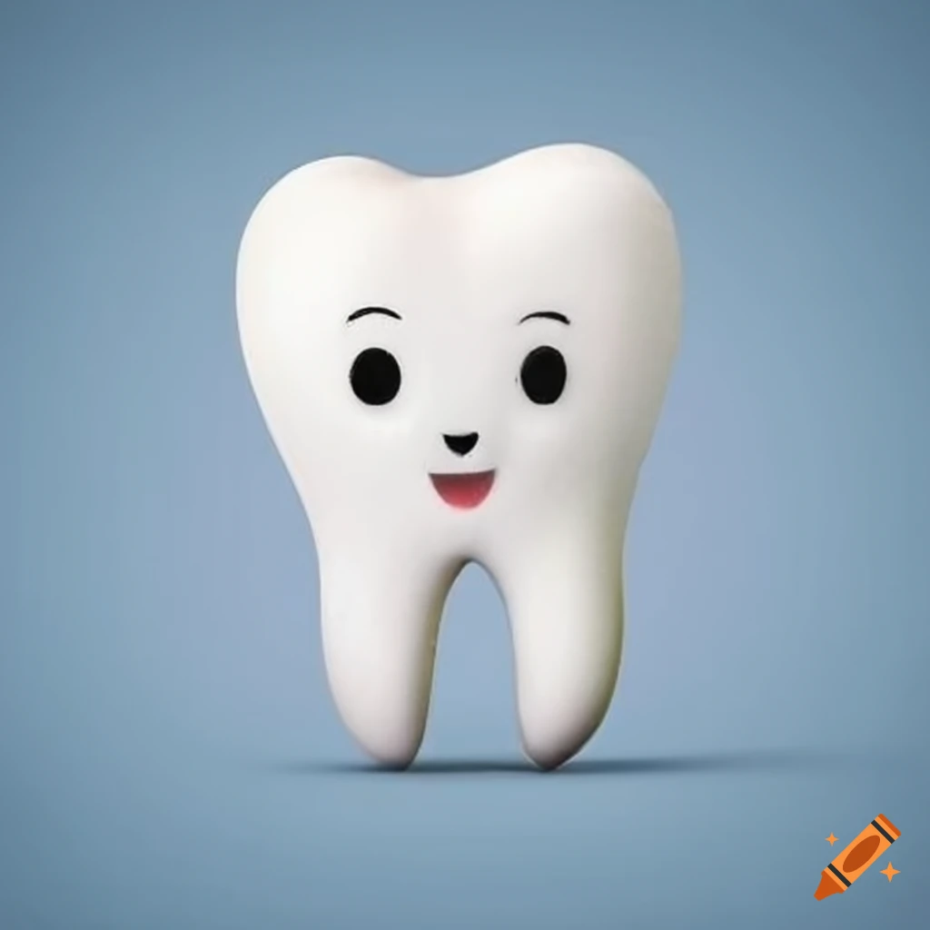 White tooth and thumbs up gesture