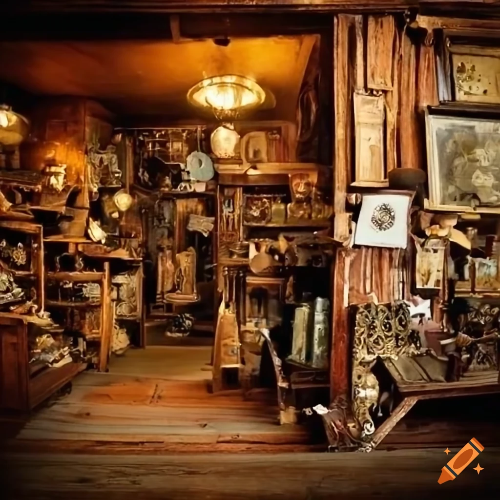 antique shop with Americana memorabilia