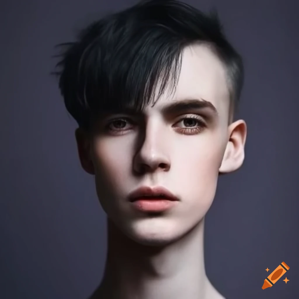 Young russian man with black hair