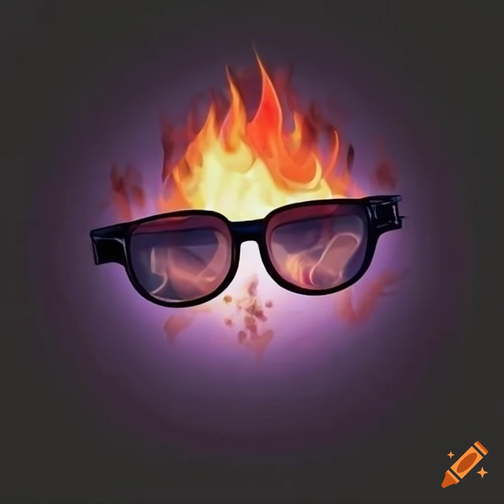 Burning glasses with a starry effect