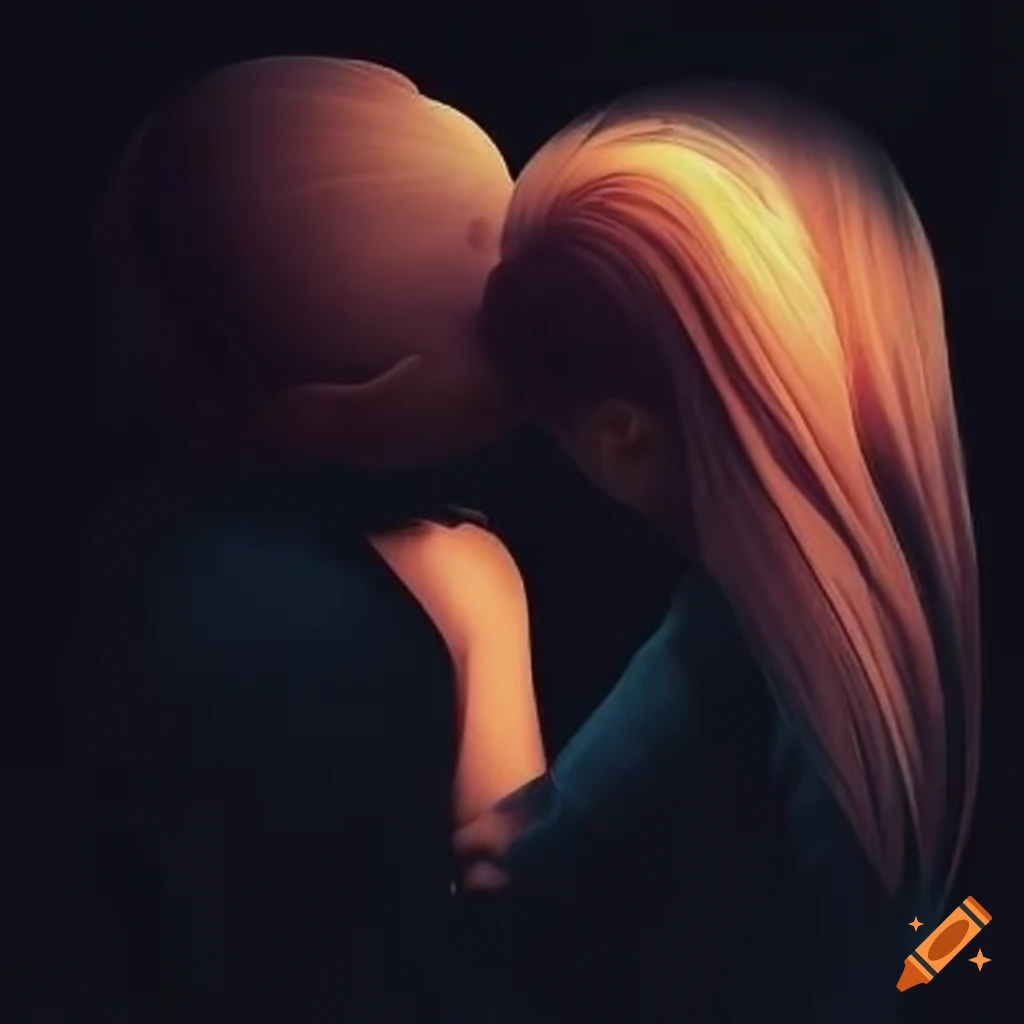 Lovers hugging with one person appearing invisible