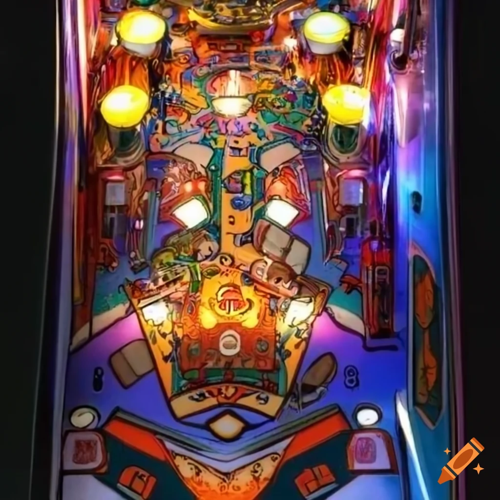 Pinball backglass on Craiyon