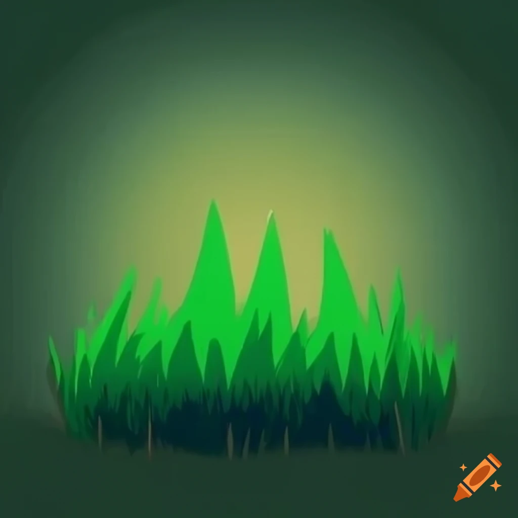 Grass in 2D adventure time style