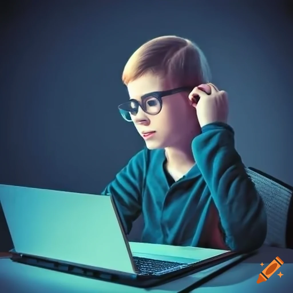 Student in computer science lesson