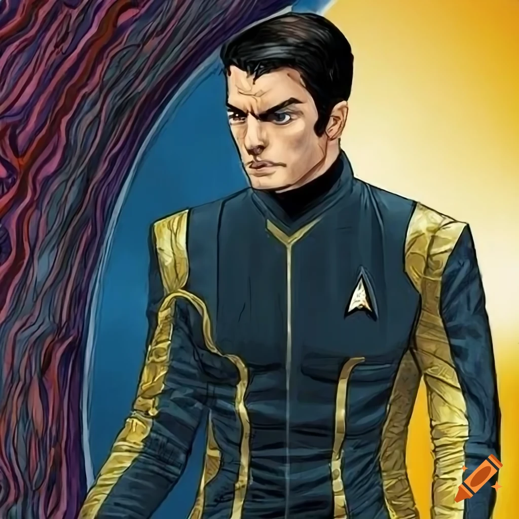Wes bentley as a star trek discovery character in comic book style by ...