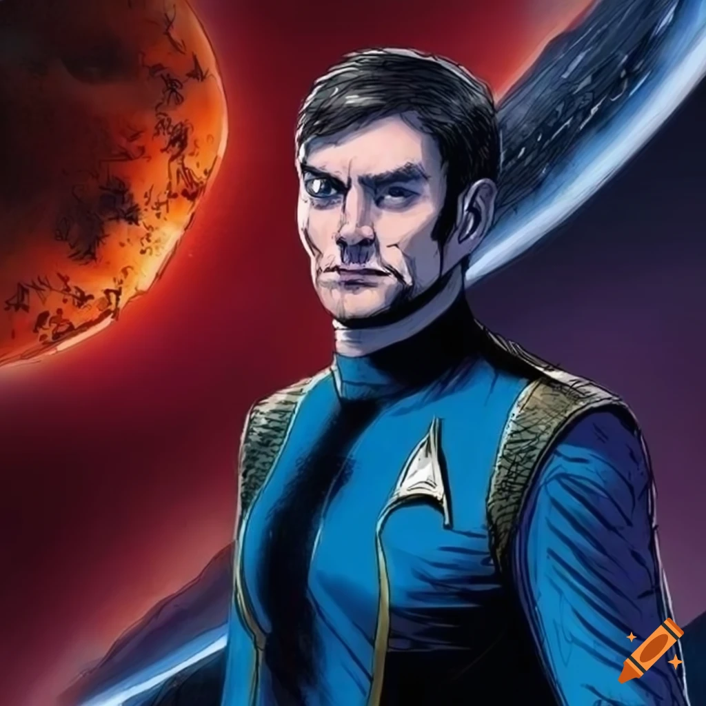 Wes bentley as a character from star trek discovery in a comic book ...