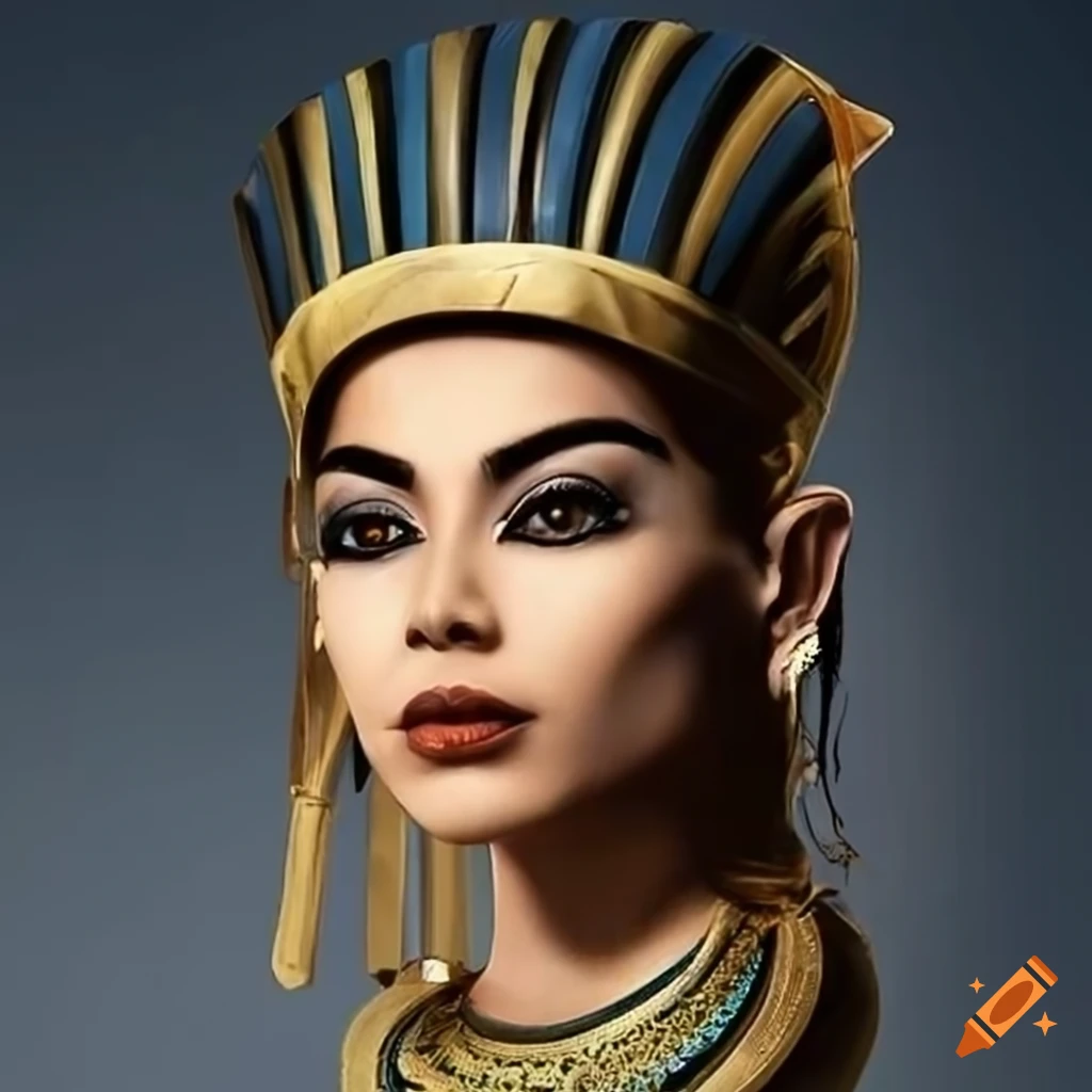 Ancient Egyptian pharaoh statue