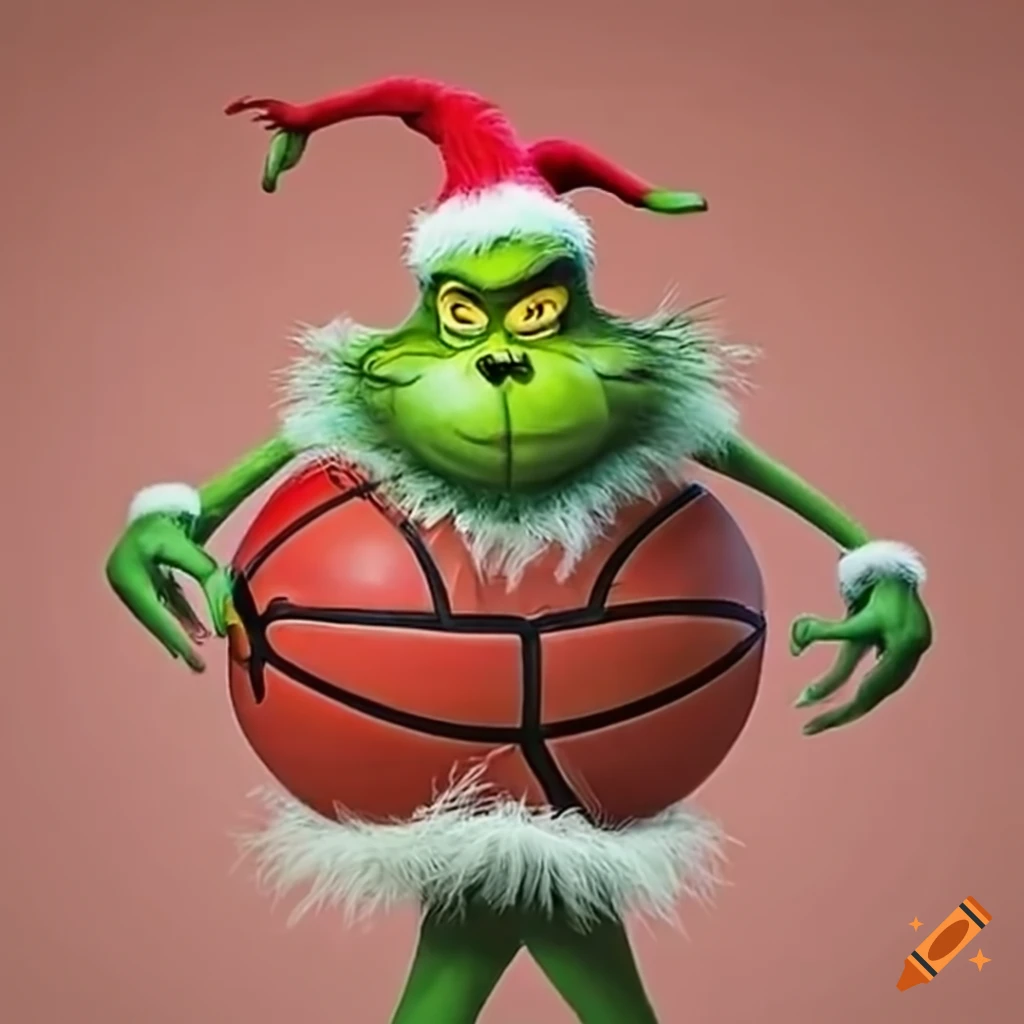 Grinch playing basketball