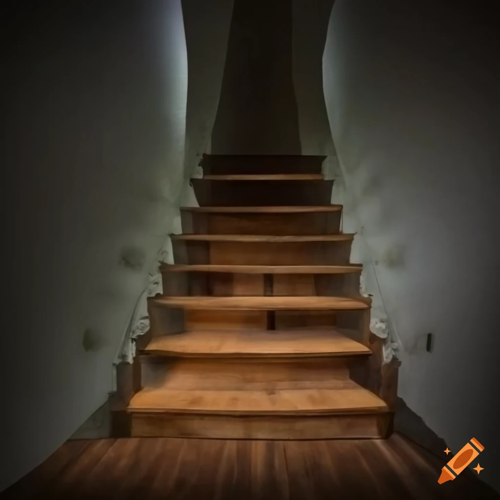 Sindaltrappen staircase with aurora background