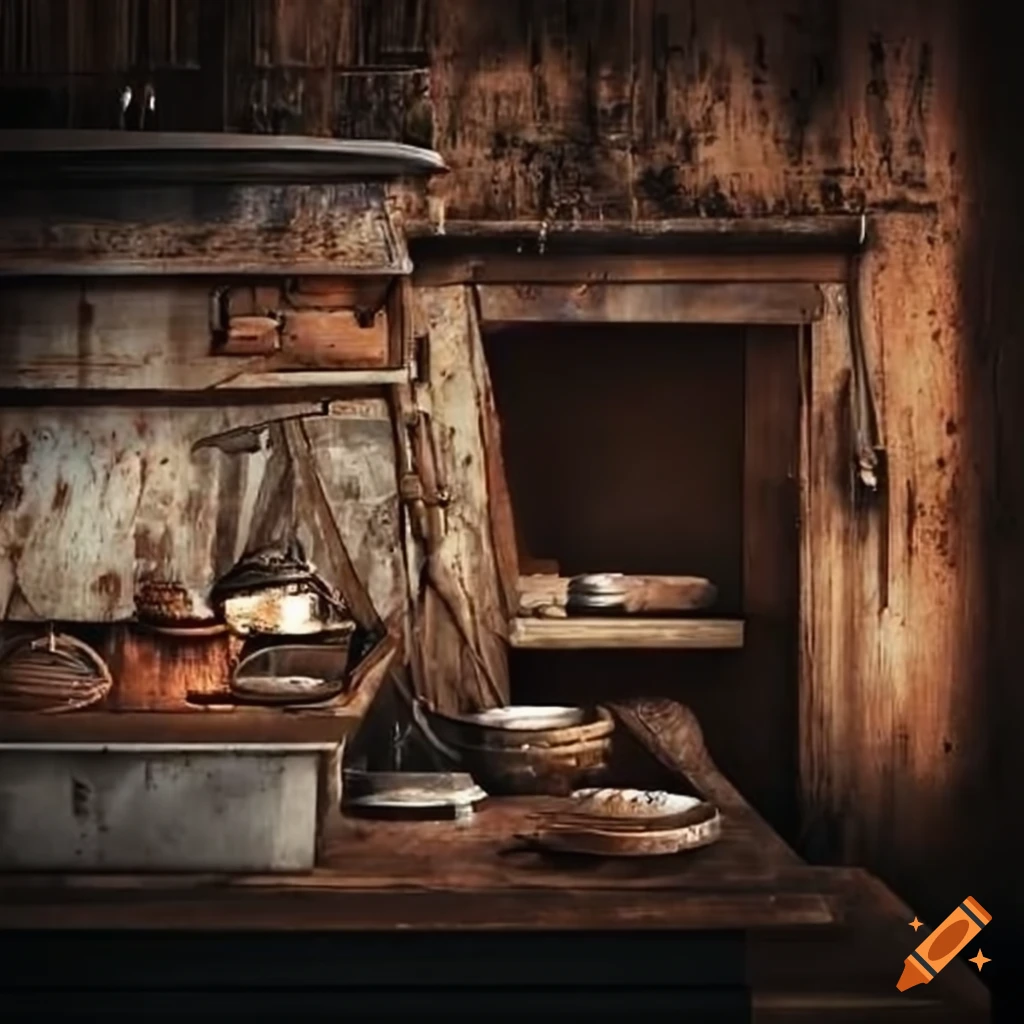 Rusty ship kitchen