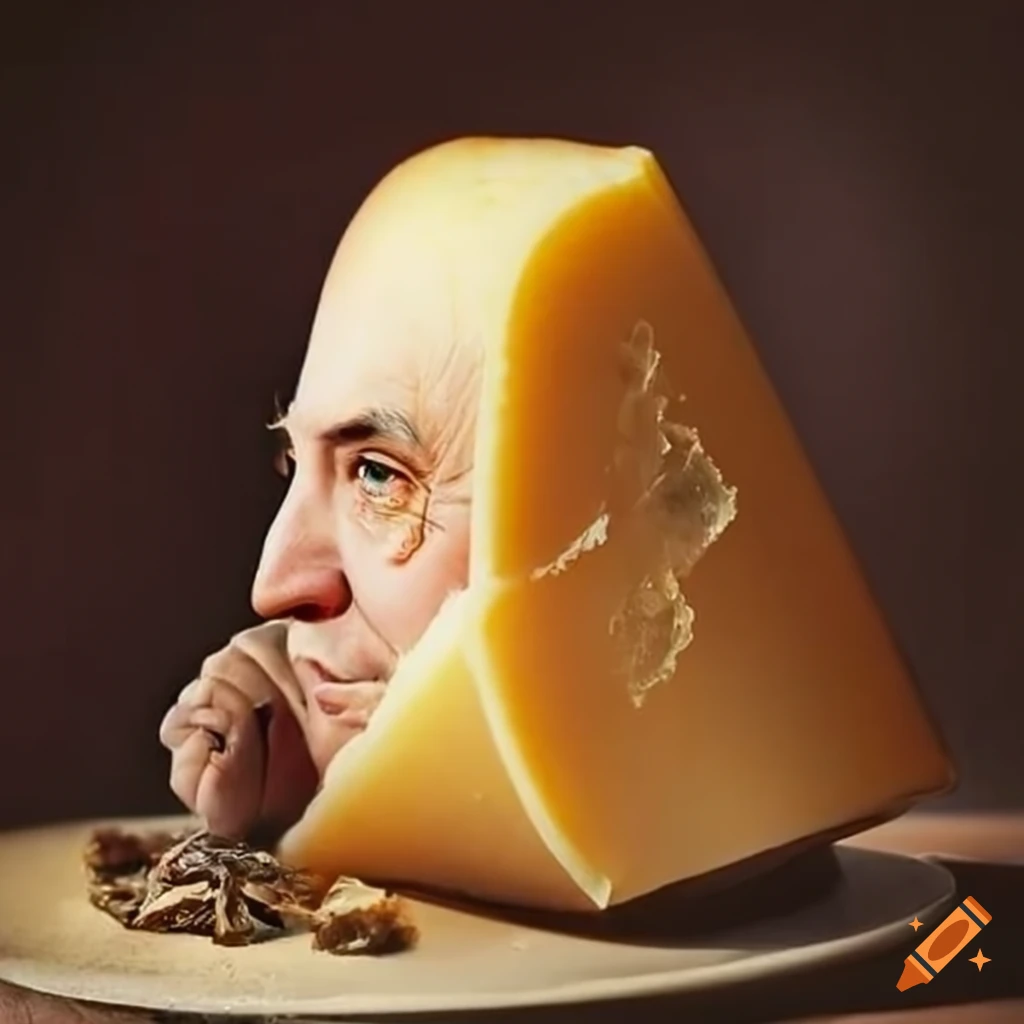 Guy parmelin posing with parmesan cheese