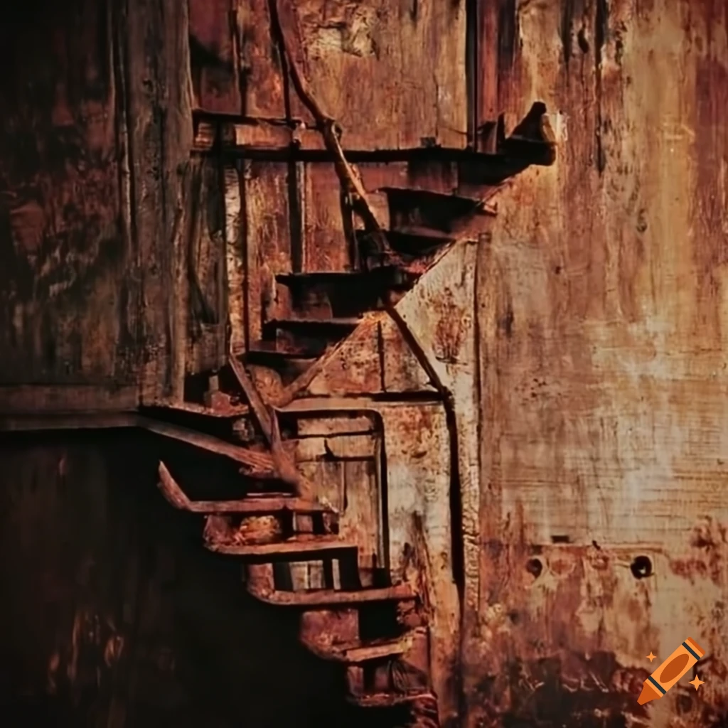 Rusty ship stairs