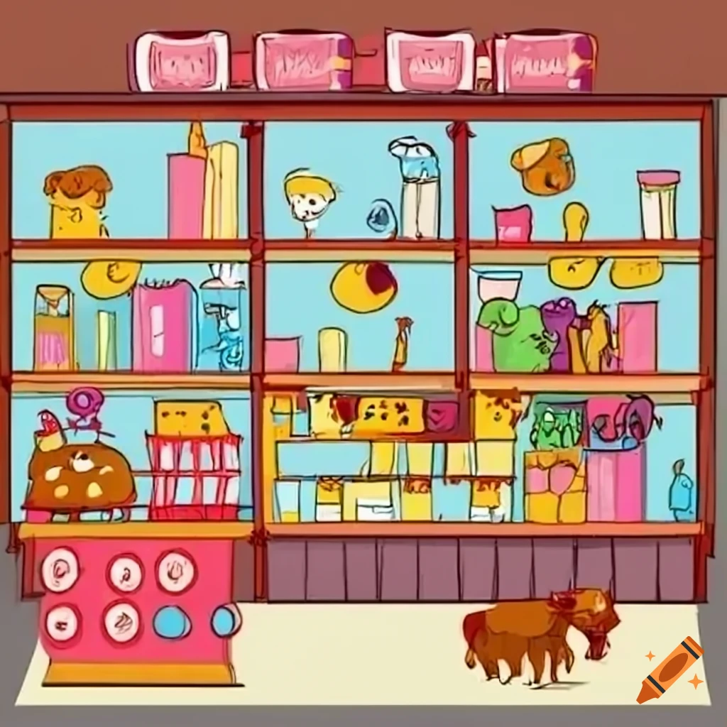 Interior of a children's pet shop