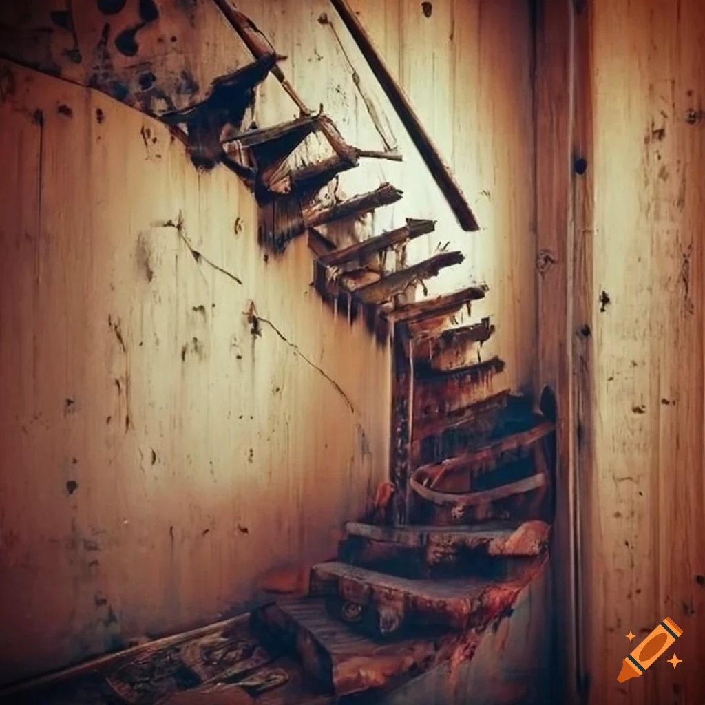Rusty ship stairs to next room on Craiyon