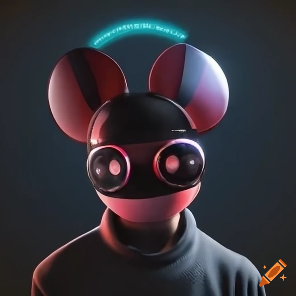 Person wearing a deadmau5 head