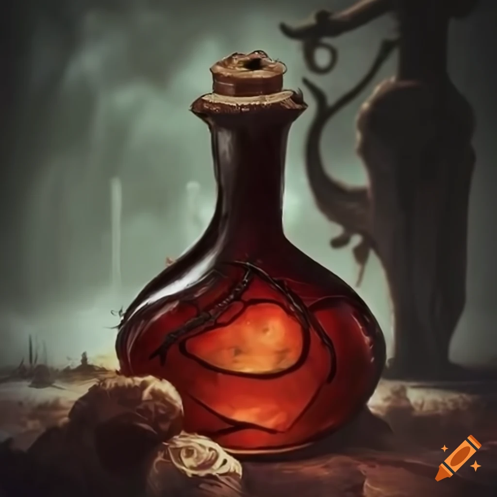 Life potion in a dark fantasy setting