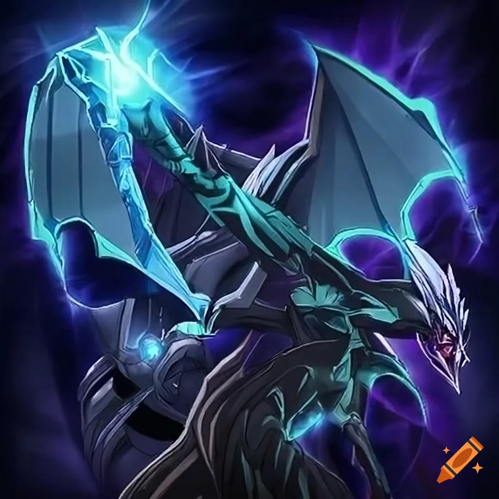 Dark attribute dragon ruler illustration for yu-gi-oh! trading card ...