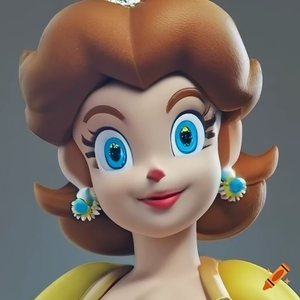 Portrait of princess daisy in high-resolution 4k detail with mattel ...