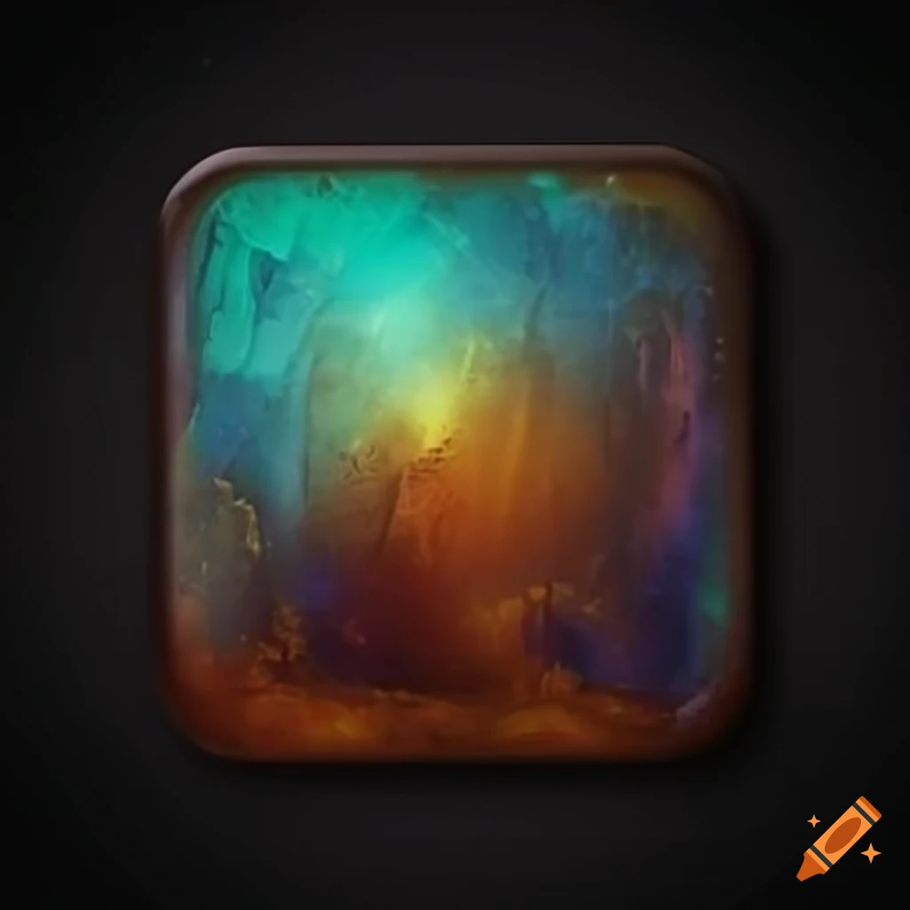 Mythic fantasy UI rectangle menu button