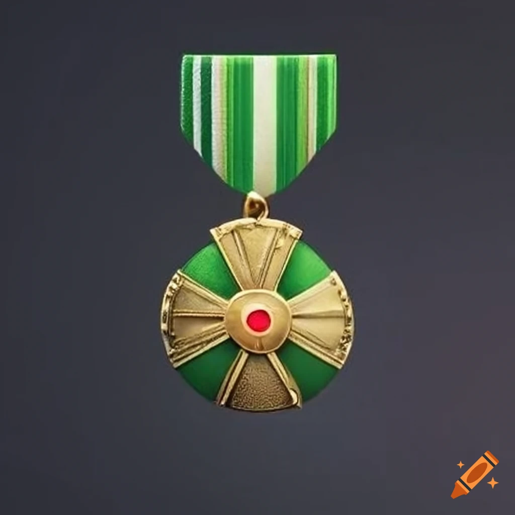 Green military medal