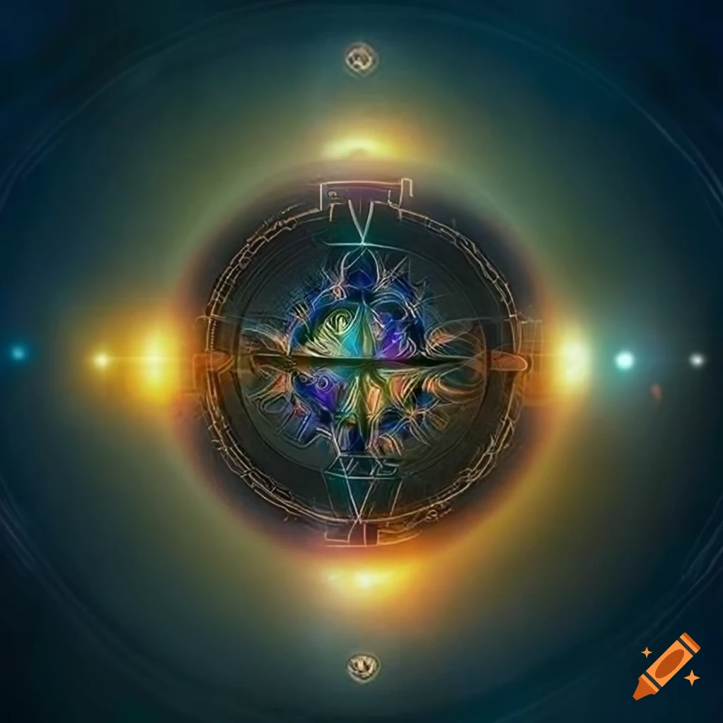 Elegant and spiritual logo with a symbol of eternity and sacred geometry inspired by nature patterns