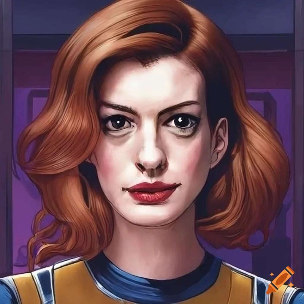 Young anne hathaway as a star trek discovery character in comic book ...