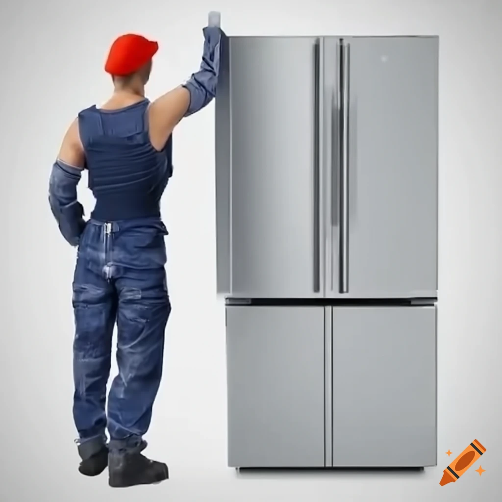 Man fixing refrigerator