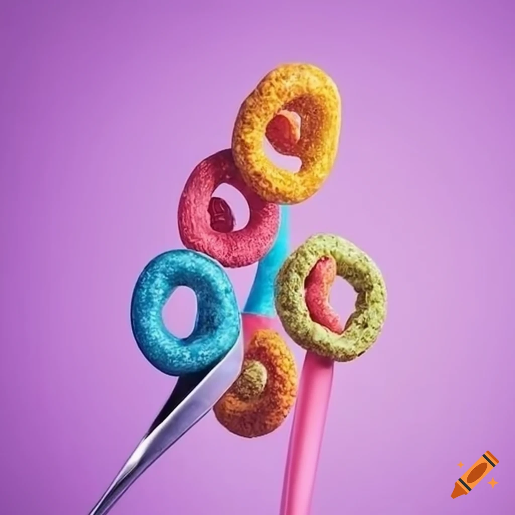 Box of Loop cereal with branded spoon