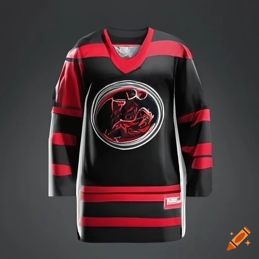 Black ice hockey jersey