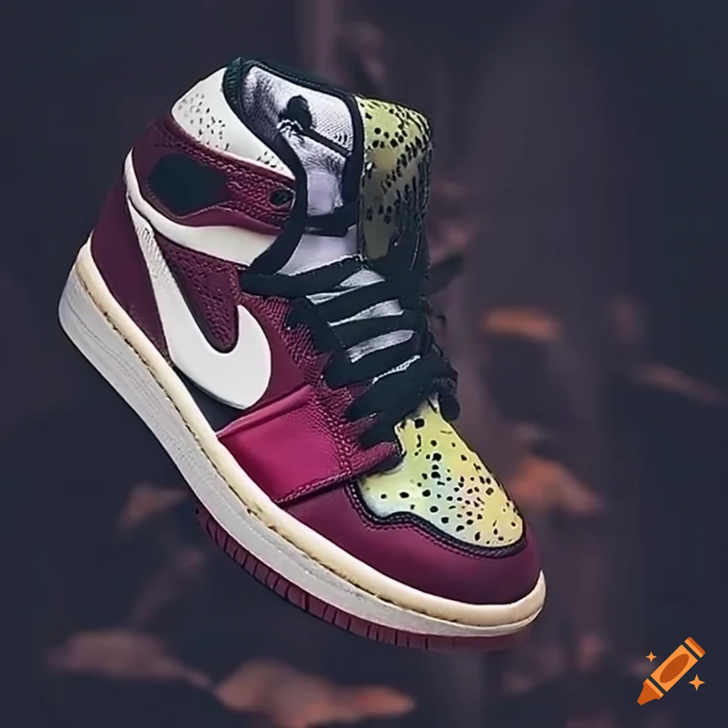 Jordan 1 shoe in a wild setting