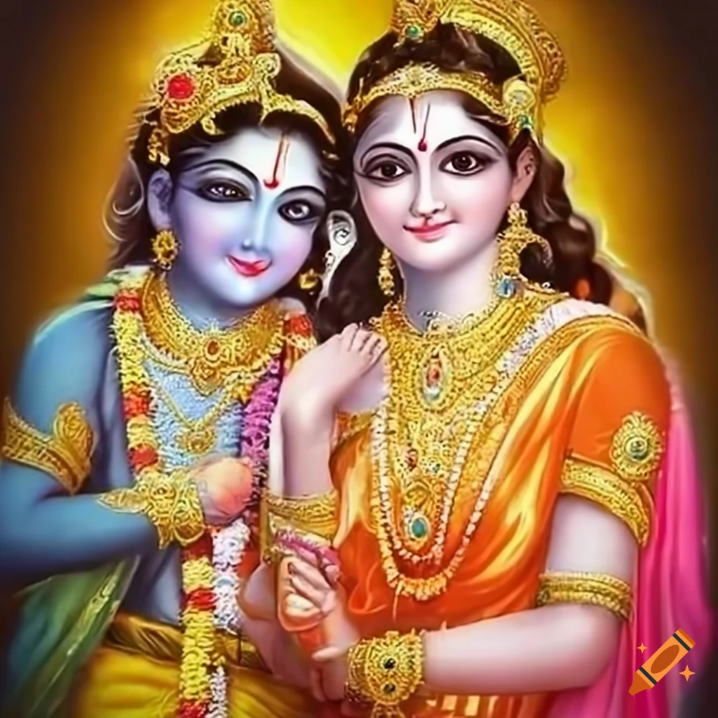 Lord krishna and his sister at 12 years old