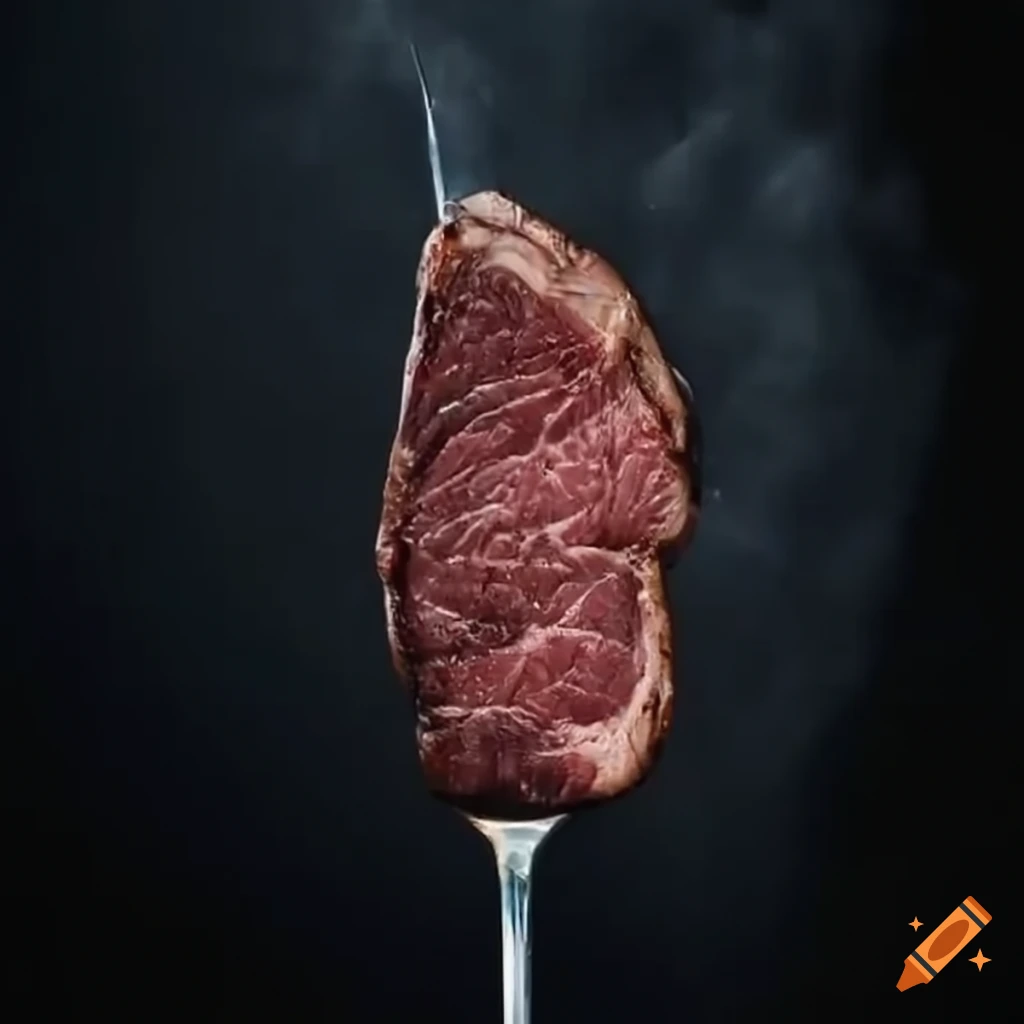 Seasoning a sizzling steak