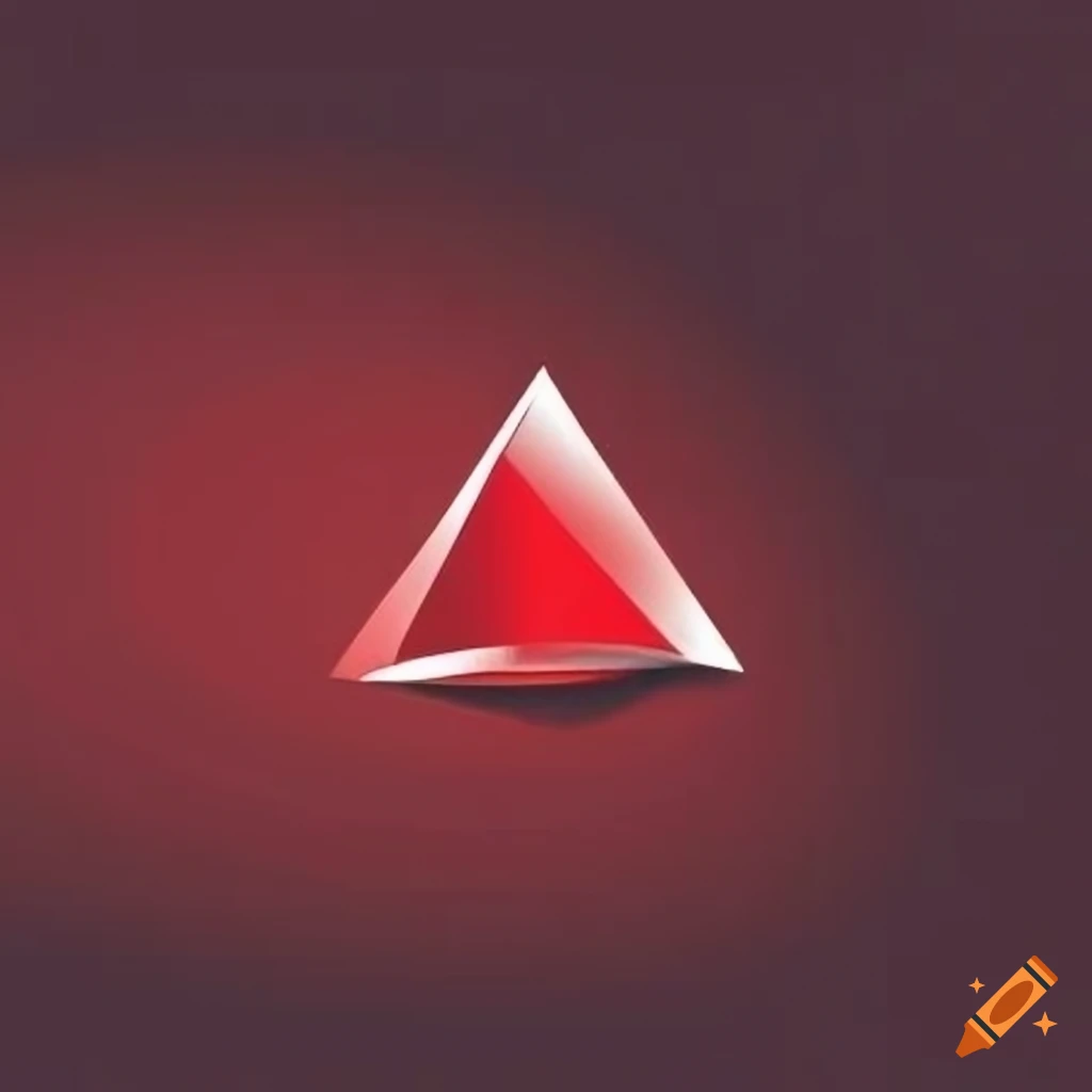 Red upside down triangle logo on craiyon
