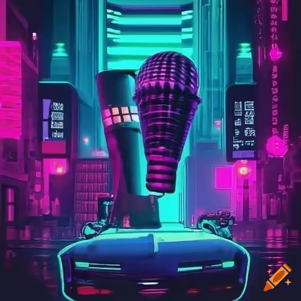 80s-cyber-punk-karaoke-with-knight-rider-disco-vibes-on-craiyon