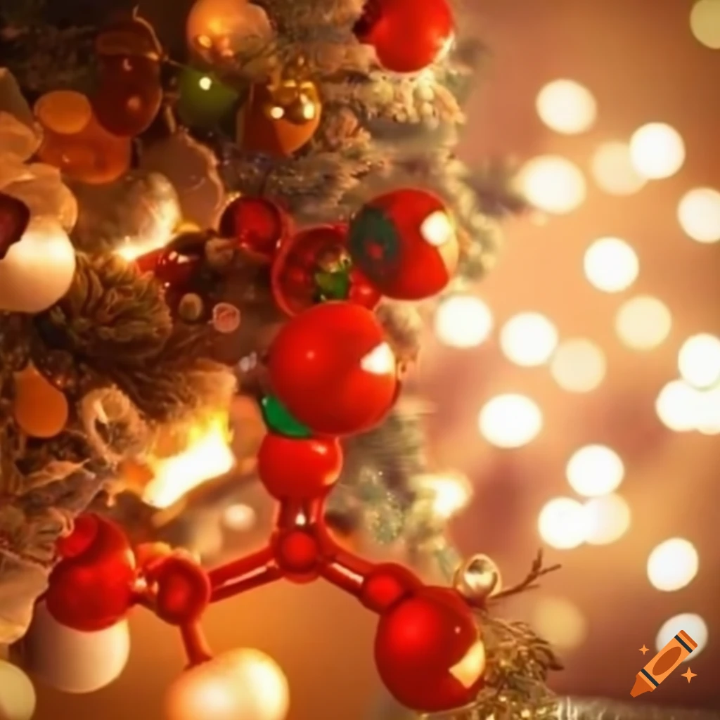 Festive season with christmas trees replacing human proteins and
