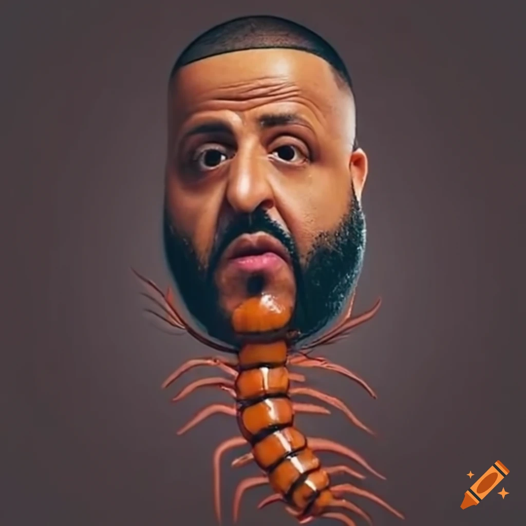 Centipede with dj khaled's face on Craiyon