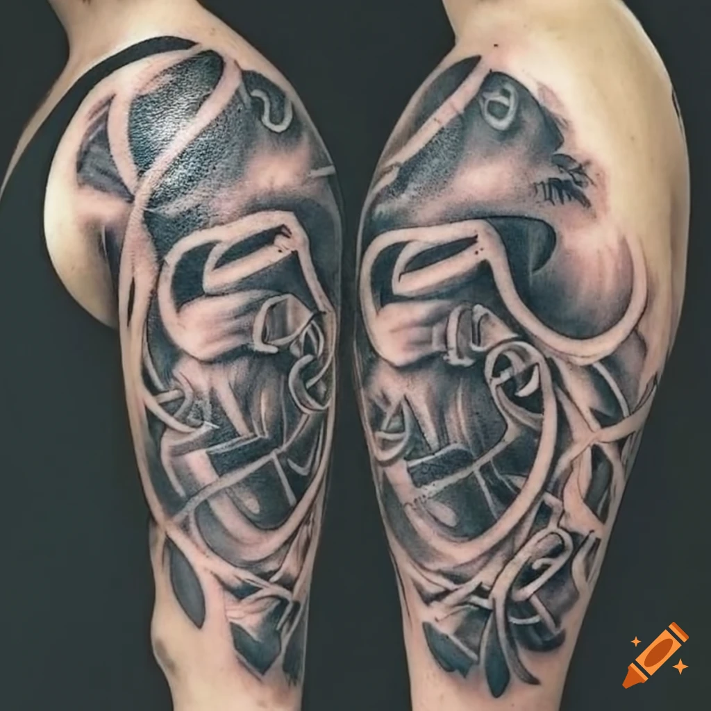 Celtic Forearm Tattoo with Hero Sleeve Design – LuckyFishArt