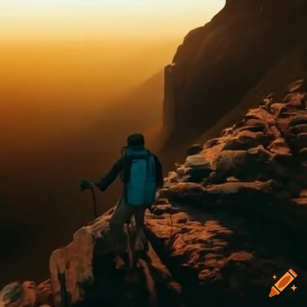 Hiking activity in nature
