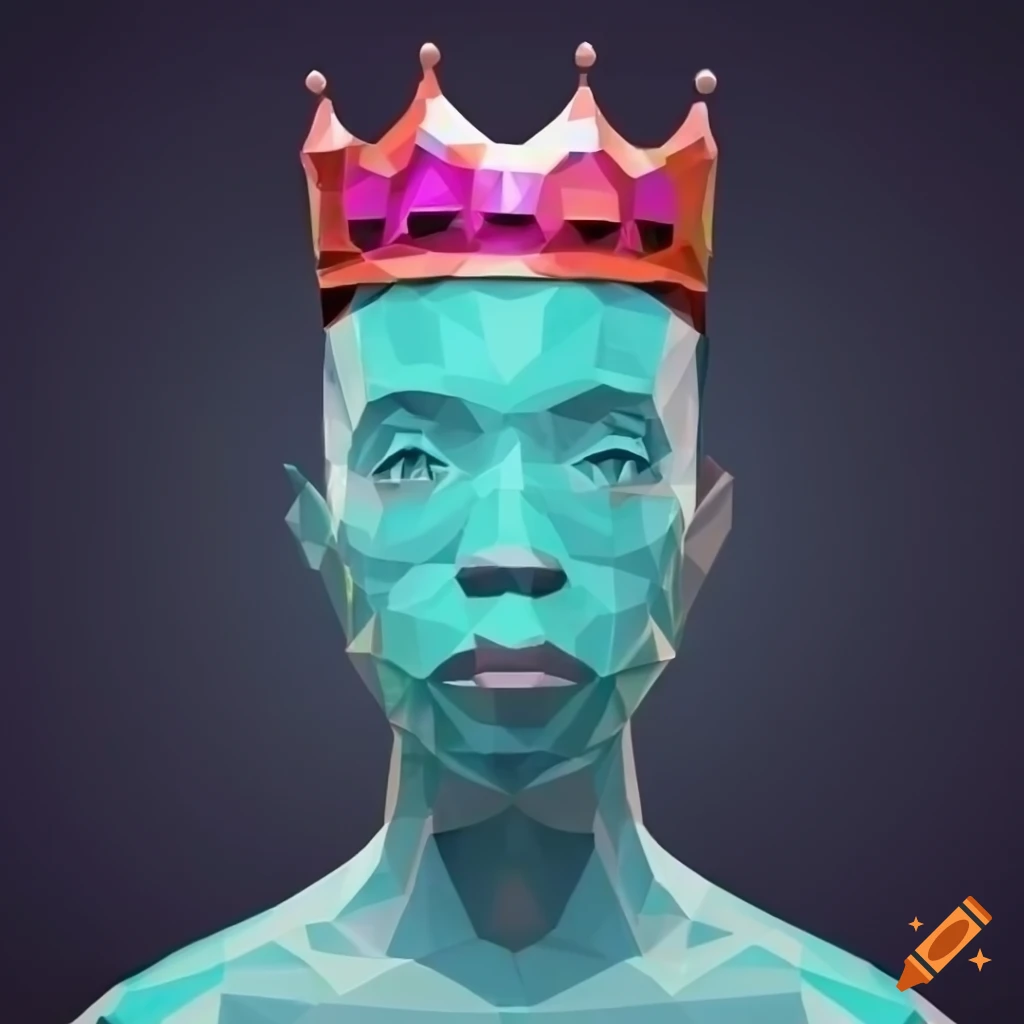 Low poly high resolution hip-hop crown