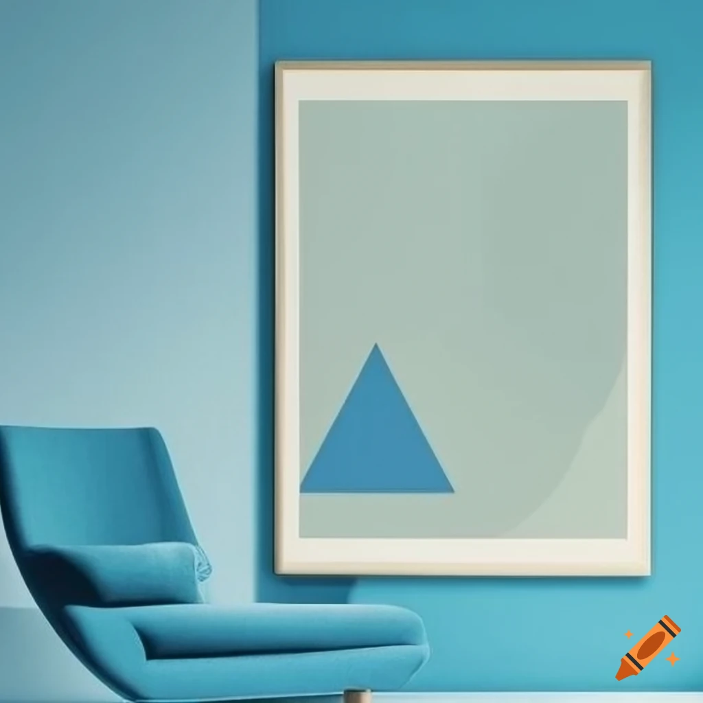 Light blue elegant luxury Bauhaus poster