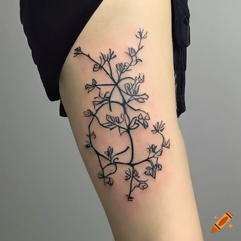 Vine Tattoo Design For Woman S Left Arm