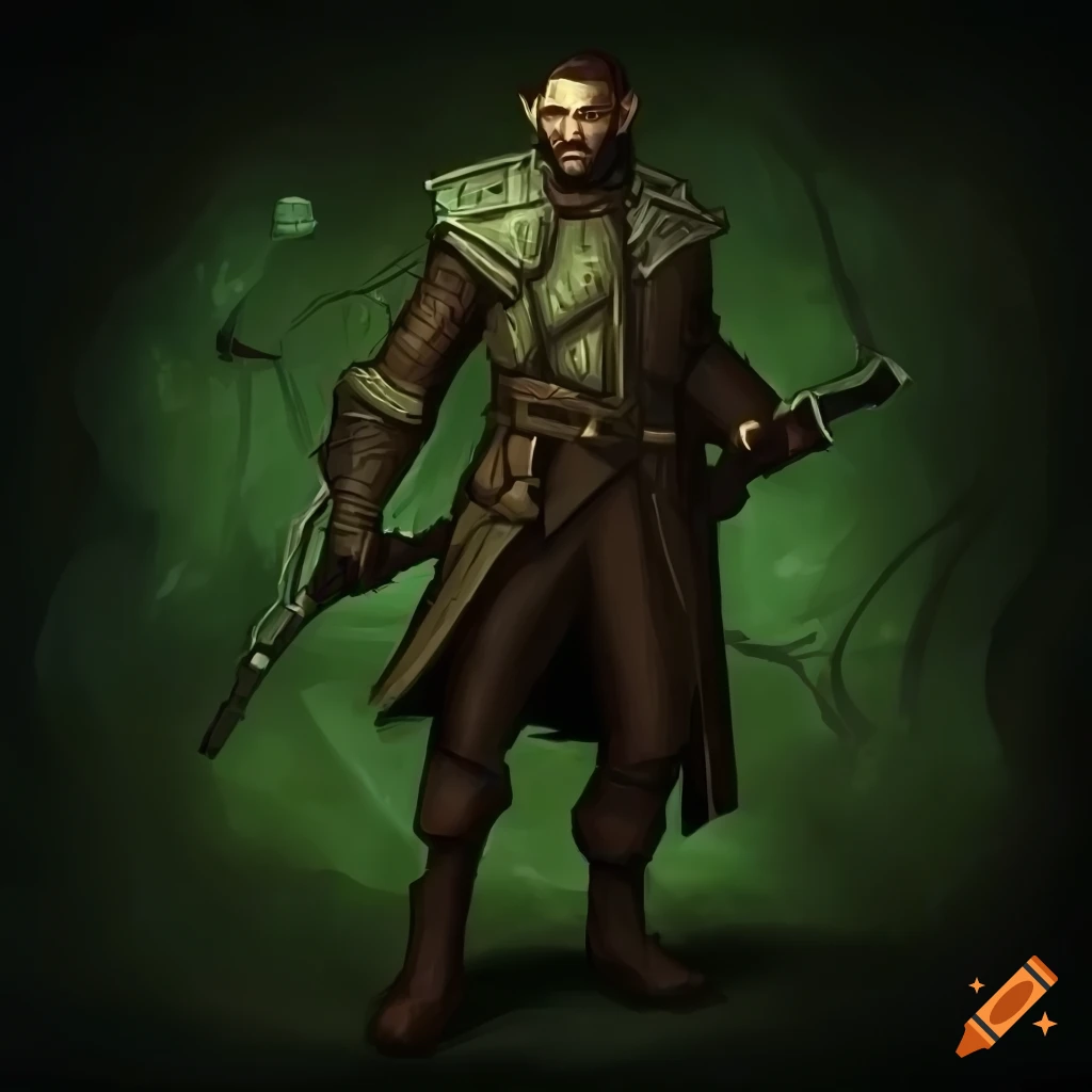 Dnd wood elf rogue with the spy background
