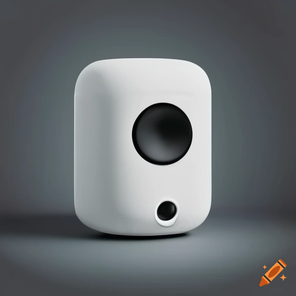 Futuristic white speaker