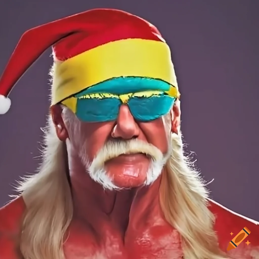 Hulk hogan dressed as santa claus on Craiyon