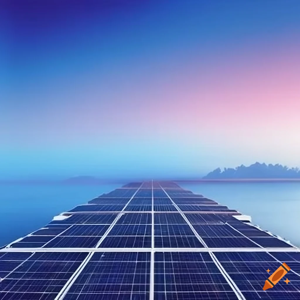 Photovoltaic panels generating clean energy on Craiyon