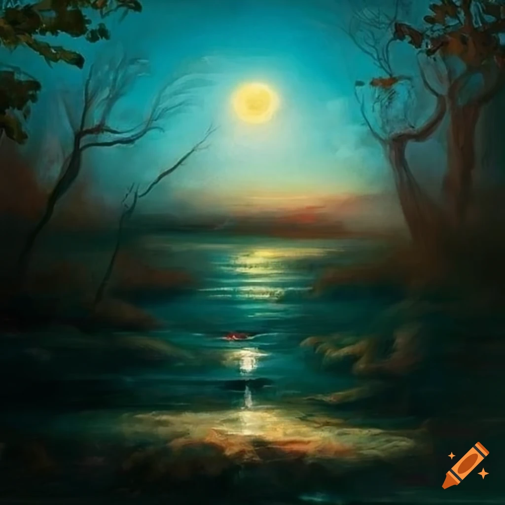 Artwork depicting peaceful serenity and open calm in a realistic style